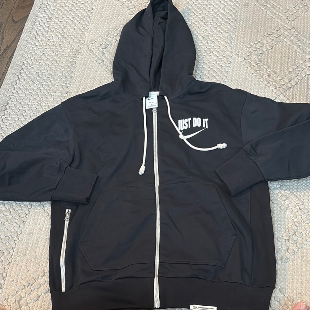 Nike Black Hoodie with White Accents